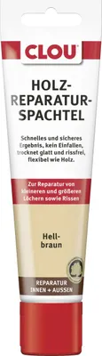 Produktbild von PROFI | 0,055 Kilogramm | Hellbraun 1 Liter Holzreparatur Spachtel, Schnell Trocknend, Wasserfest, Flexibel, Füllt Risse Und Löcher, Einfach Zu Verarbeiten, Für Innen Und Außen