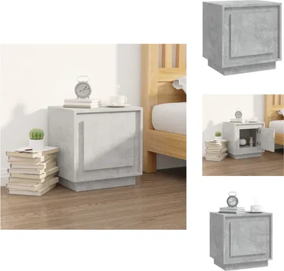 Immagine prodotto di vidaXL Comodino grigio cemento 44x35x45 cm materiale a base di legno - Comodini