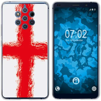 Produktbild von PhoneNatic Case kompatibel mit  Nokia 9 PureView Silikon-Hülle WM England M4