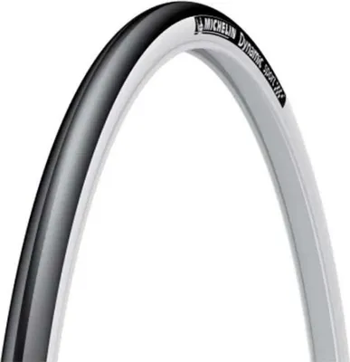 A close-up studio shot of a bicycle tire against a white background.