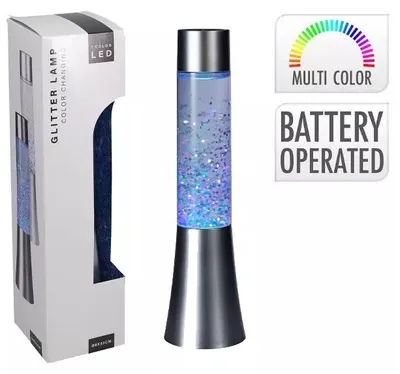 Produktbild von Stimmungsvolle Retro-Glitzerlampe mit 7 wechselnden LED-Farben