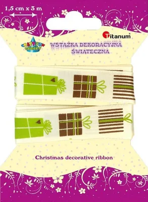 Produktbild von Wstążka materiałowa 15mm x 3m prezenty