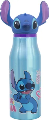 Obrázok produktu pre fľaša na pitie s 3D figúrkou Lilo & Stitch - 690 ml, s integrovanou slamkou