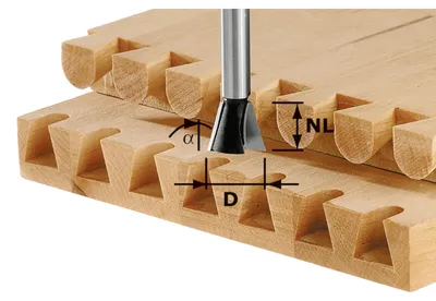 Productafbeelding van Festool HS S8 D13,8/13,5/15° braamfrees 13,8 x 13,5 x 46 x 8 mm 15° ( 490991 ) voor bovenfrezen