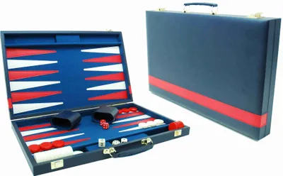Obrázok produktu pre HOT Games Puzdro na backgammon modrý vinyl 46x30 cm.