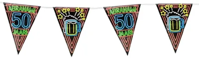 Image de Drapeau de fête néon Paperdreams Abraham
