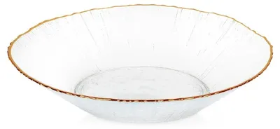Image de Bol en verre – Diamètre : 20,5 cm – Capacité : 500 ml – Couleur dorée
