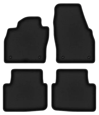 Produktbild von Velours-Fußmatten für Skoda Scala 2019- (Schrägheck) – 4-tlg, Schwarz, passgenau – Wielganizator DURBAN