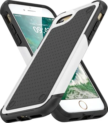 Produktbild von Für iPhone 8 / 7 /iPhone SE 2020 / SE 2022 Hülle Militärqualität Stoßfest Hybrid 2 in 1 Hart PC Weich TPU Handyhülle Weiß Schwarz