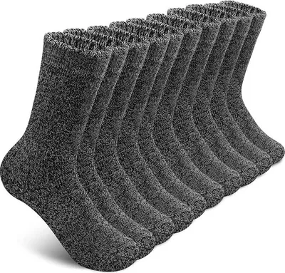 Produktbild von Socken Herren 5 Paar Thermosocken, Wintersocken Atmungsaktive Wollsocken Herren Dicke Socken,Wandersocken Wolle Warm fš¹r Wandern, Sports Zuhause, Freizeit