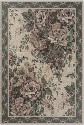 Imagen del producto de Alfombra de vinilo con estampado floral – 80x120 cm – Alfombra para interiores – Ideal para pasillos – Fácil de limpiar – Diseño moderno