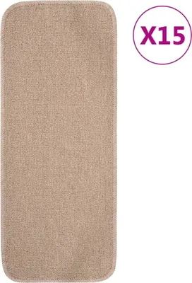 Produktbild von "im Angebot" Antirutsch Stufenmatten 15 Stk. 60x25 cm Beige Rechteckig - Stufenmatten CC14003