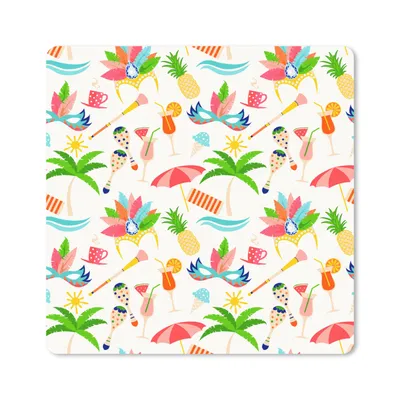 Produktbild von MuchoWow® Mauspad Mousepad Muster - Brasilien - Karneval 30x30 cm - Mousepads - Maus Mat - Pad - Mausunterlage - Gaming