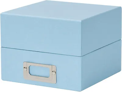 Image de Boîte photo Sawala 10x15 cm aqua – avec séparateurs et étiquettes