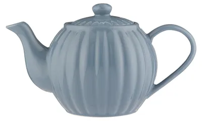 Steingut-Teekanne 6 Tassen 1100 ml Blauglocke