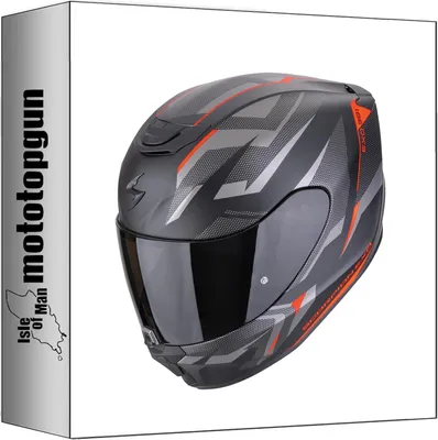 Produktbild von Scorpion Integralhelm für Motorrad EXO-391 Aaxo in mattschwarz und rot, Größe M