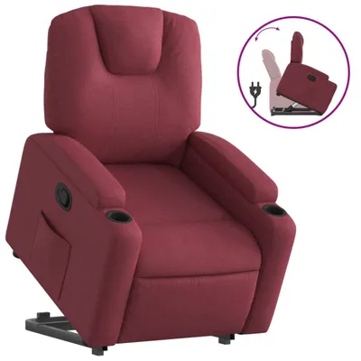 Image de Fauteuil inclinable rouge bordeaux tissu