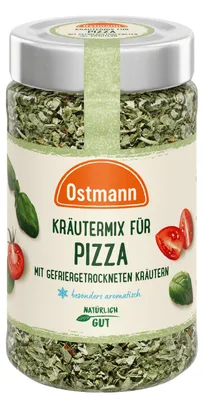 Productafbeelding van Ostmann kruidenmix voor pizza, zonder toegevoegde stoffen. Verpakking: 19 gram