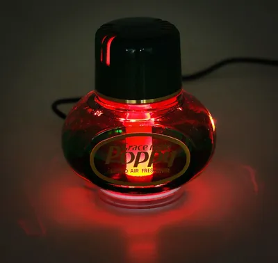 Produktbild von Original Poppy Lufterfrischer mit roter LED Beleuchtung 24 Volt, Duft Inhalt 150 ml, Duft Pinie