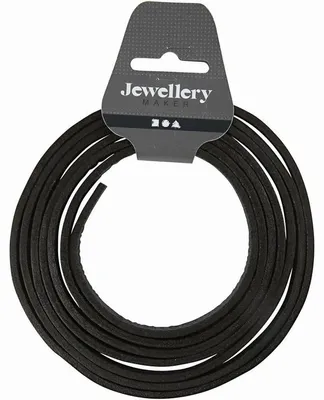 Zdjęcie produktu dla Pasek skórzany, 10 mm, czarny, 2 m