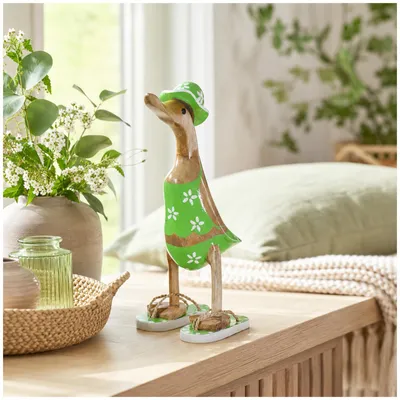 Produktbild von Dekoente Gundula Gänseblümchen aus Holz 25 cm Grüne Landhaus Dekoration