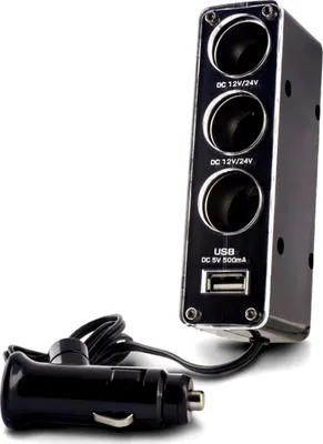 Image de Forever Adaptateur allume-cigare de voiture avec USB, 4 appareils QC 3.0, noir