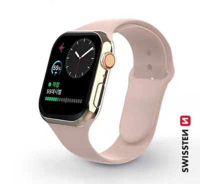 Image de Swissten - Bracelet en silicone pour Apple Watch 42-49mm (sable rose)