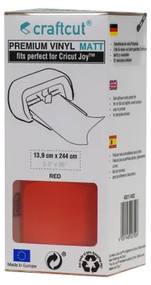 Produktbild von craftcut® Premium Plotterfolie matt 22 RED 13,9 x 244 cm