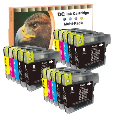Imagen del producto de Cartuchos de tinta D&C 15 compatibles con Brother LC-980/1100, para impresoras Brother DCP-6690CW, DCP-J615W, DCP-J715W, MFC-490CW, MFC-5490CN, MFC-5895CW, MFC-6490CW, MFC-6890CDW, MFC-790CW, MFC-795CW, MFC-990CW, MFC-J615W