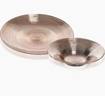 Produktbild von CIRCLE large bowl - kupfer - 40x40x8cm - Glas