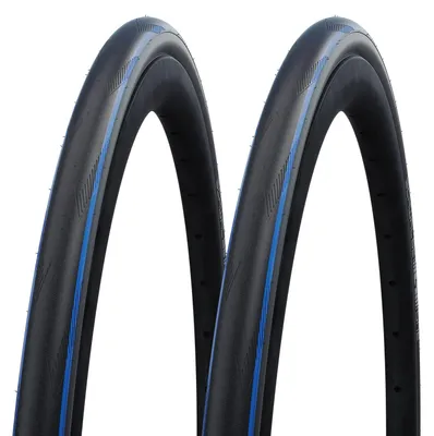Produktbild von 2x Schwalbe One 25-622 blau-schwarz Faltreifen RaceGuard 700x25C Fahrradreifen