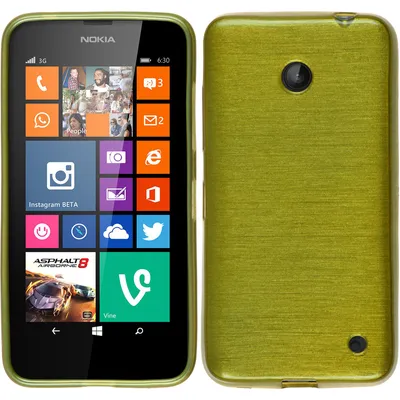 Produktbild von PhoneNatic Case kompatibel mit  Nokia Lumia 630 - pastellgrün Silikon Hülle brushed Cover