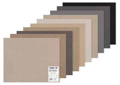 Productafbeelding van MI-TEINTES 50x65, 160 gram, grijstinten, verpakking van 10 vellen