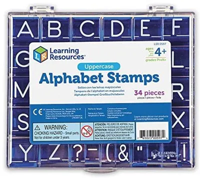 Productafbeelding van Stempelset met Hoofdletters voor Kinderen - 34 Stuks
