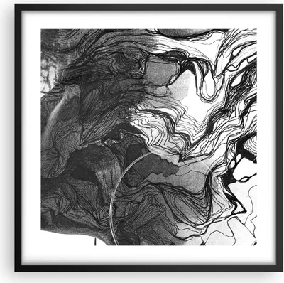 Produktbild von Gerahmtes Poster - Schwarzer Rahmen - Frau Linie Kunst. - 50x50 cm - Wand Bild - Wanddeko - Wandbilder - Kunstposter - Wandposter - Bilderrahmen - Bilder - Kunstdruck - P2BAC50x50-4687