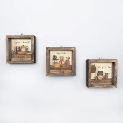 Produktbild von Wallity, Almıla- EVL4622, Bunt, Leinwandbilder, 15 x 15 cm, Gemälde: 100% MDF (Dicke: 3mm)