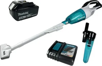 Produktbild von Makita DCL 181 FZWX Akku-Staubsauger weiß mit Zyklon & Akku 3 Ah & Ladeger