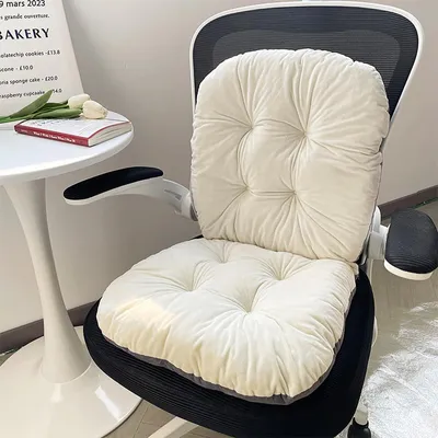 Immagine prodotto di Omgoods - Cuscino per schienale alto per sedia da giardino, 42 x 85 cm, bianco