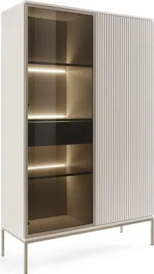 Produktbild von Selsey Tosena - Vitrine 2-türig mit LED - Greige