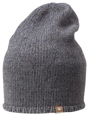 Giesswein Unisex Longbeanie Hohloh mit Rippmuster aus Wolle in grau