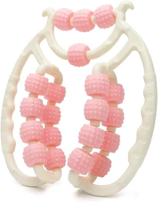 Produktbild von Manuelle Anti-Cellulite-Massage-Rolle, Rosa – Lifting- und Straffungsgerät, glättet die Haut, Muskeltherapie-Stick für Oberschenkel, Gesäß, Beine und den ganzen Körper