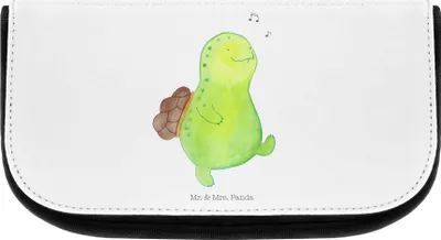 Produktbild von Mr. & Mrs. Panda Kulturbeutel Schildkröte Pfeifen - Weiß - Geschenk, Trennung, kosmetiktasche klein, Organizer, Kosmetikbeutel, Schildkröten, kulturtäschchen, Glück