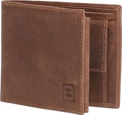 Produktbild von Geldbörse-Portmonee-Geldbeutel-Leder-Braun Tan Querformat-9x11x2,5cm-Bowatex