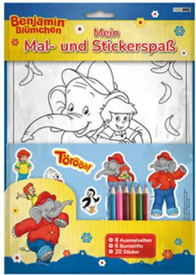 Produktbild von Benjamin Blümchen: Mein Mal- und Stickerspaß