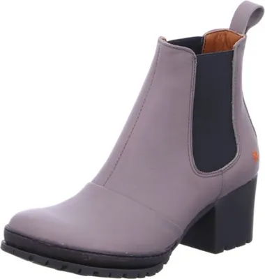 Produktbild von Stiefelette für Damen aus Glattleder in Grau, Größe EUR 36, mit 7 cm Blockabsatz