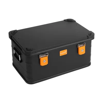 Produktbild von Alubox Black schwarz 1mm Alu Kiste Werkzeugkiste Aufbewahrungskiste47 Liter - 47 Liter