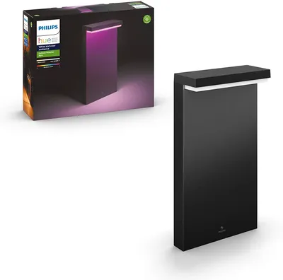 Obrázek produktu pro Philips Hue White and Color ambiance Venkovní stojan Nyro, Chytré podstavcové/sloupkové svítidlo, Bluetooth/Zigbee, Černá, LED, Kov, Žárovky bez možnosti výměny