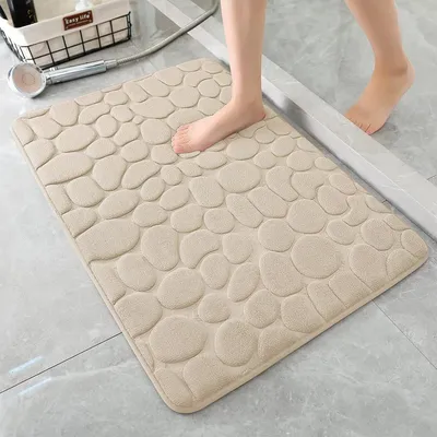 Produktbild von Badematte 50x80 cm Memory Foam – Rutschfest & Saugstark Khaki