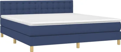Produktbild von vidaXL Boxspringbett mit Matratze Blau 160x200 cm Stoff
