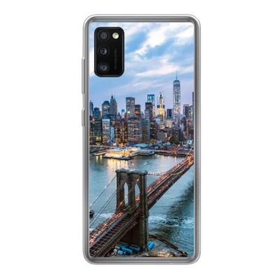 Produktbild von MuchoWow® Handyhülle Schutzhülle Hülle für Samsung Galaxy A41 New York - Skyline - Brücke Silikon Softcase Handy Hülle - Mobiltelefon